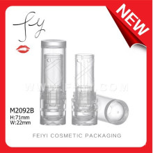 Round transparent lipstick case